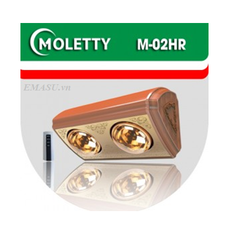 Đèn sưởi nhà tắm 2 bóng thổi gió nóng Moletty MLT2102T