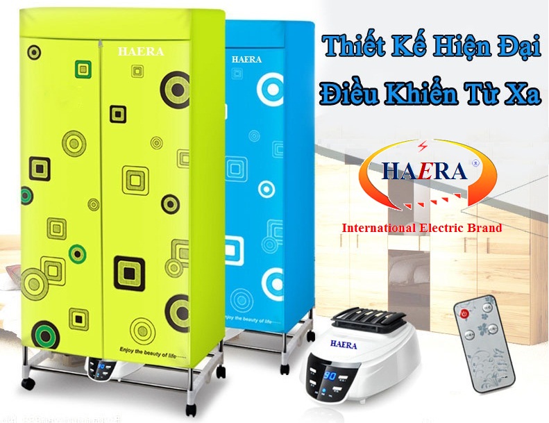 Máy sấy quần áo Haera DH-X816R loại máy điện tử, công suất lớn, có chức năng hẹn giờ, tiện dụng