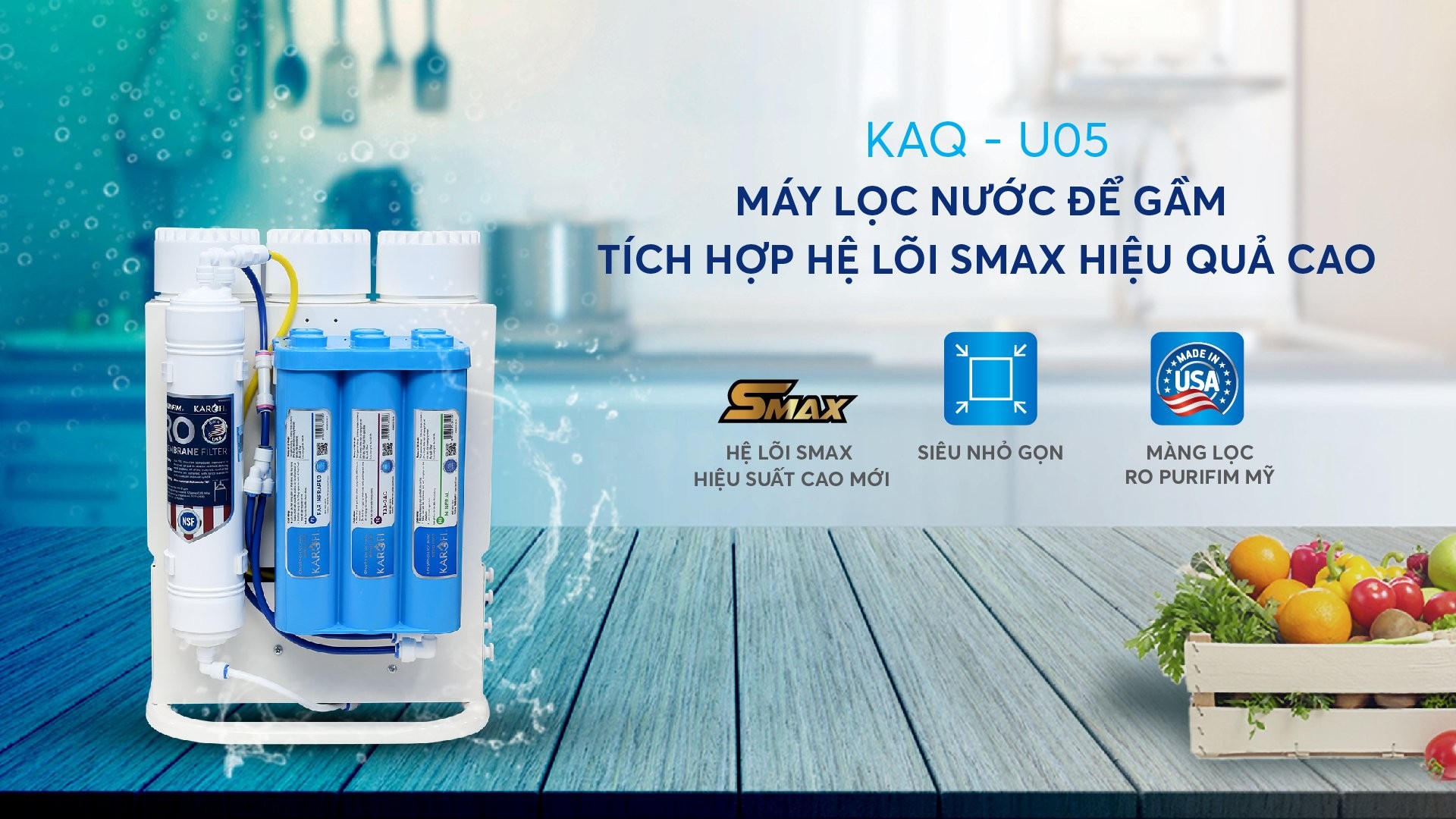Hình ảnh minh hoạ máy lọc nước Karofi KAQ-U05