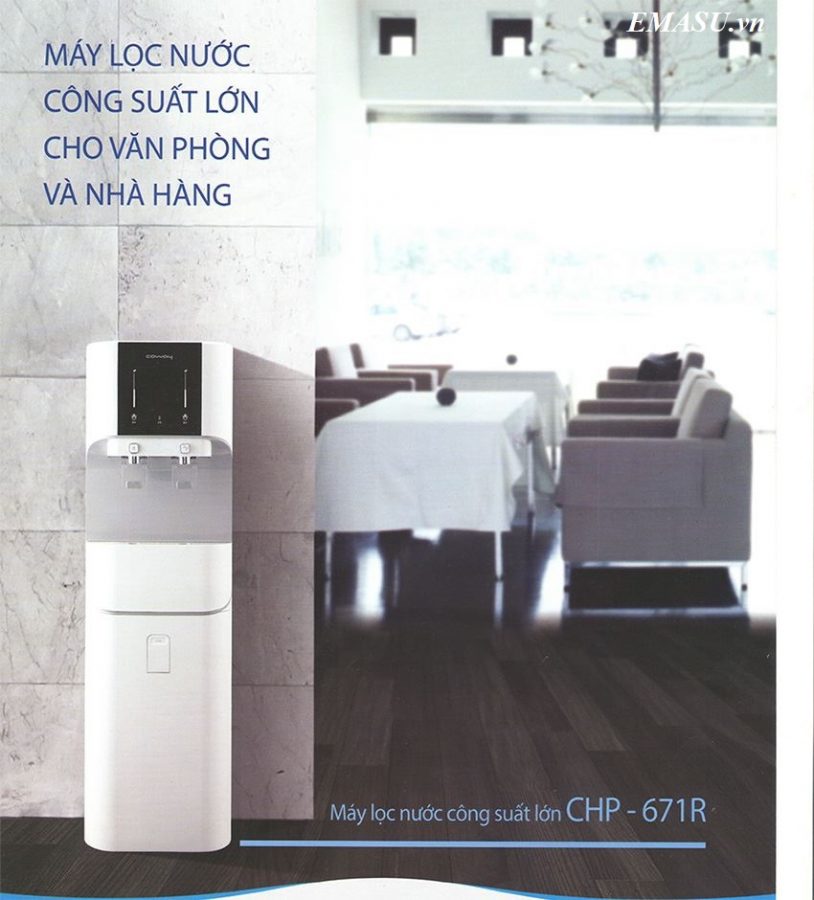Cây nước nóng lạnh Coway CHP671R (CORE) công suất lớn phù hợp cho văn phòng và nhà hàng
