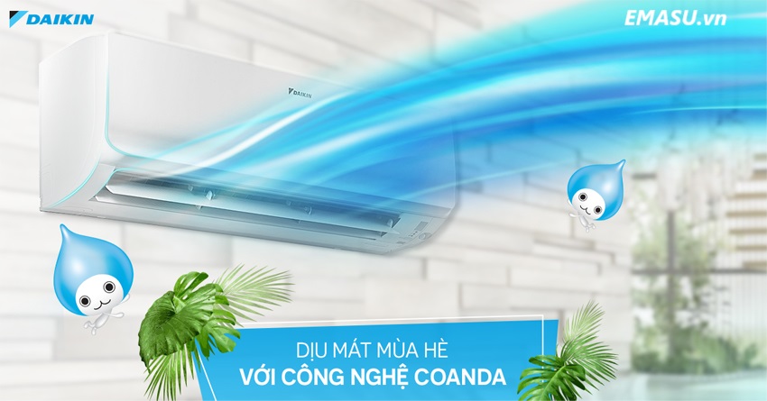 Điều hoà 2 chiều Inverter Daikin 18000 BTU 2HP FTHF50XVMV làm lạnh và sưởi ấm cực nhanh