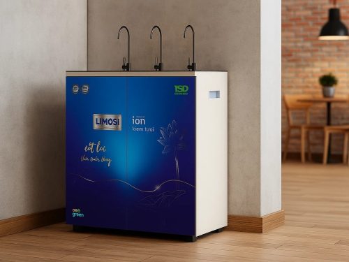 Ảnh máy lọc nước ion kiềm Limosi 50L có 3 vòi lấy nước nguội