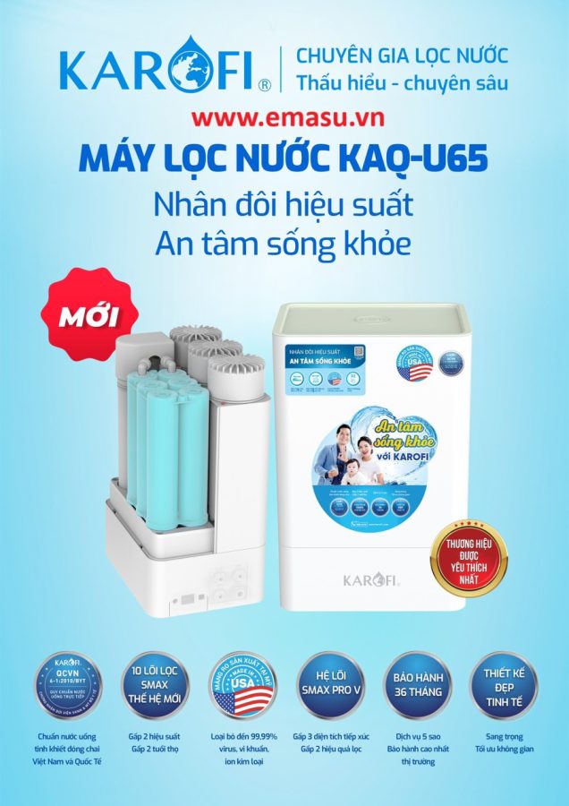 Hình ảnh máy lọc nước Karofi KAQ-U65