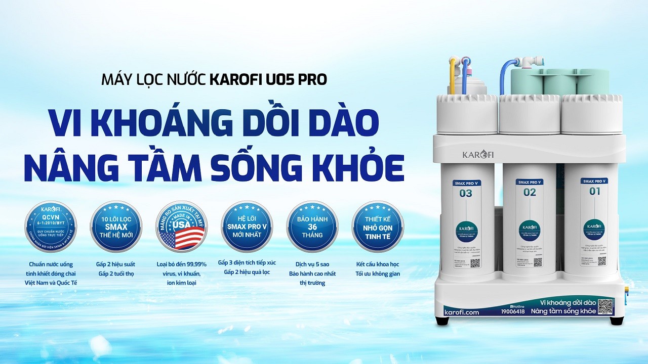 Hình ảnh minh hoạ máy lọc nước Karofi KAQ-U05 Pro