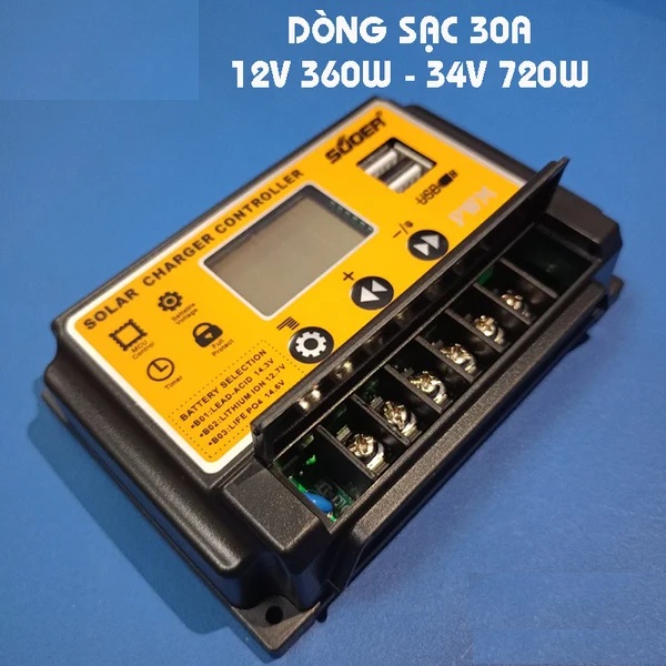 Hình ảnh điều khiển sạc năng lượng mặt trời GV-S1230