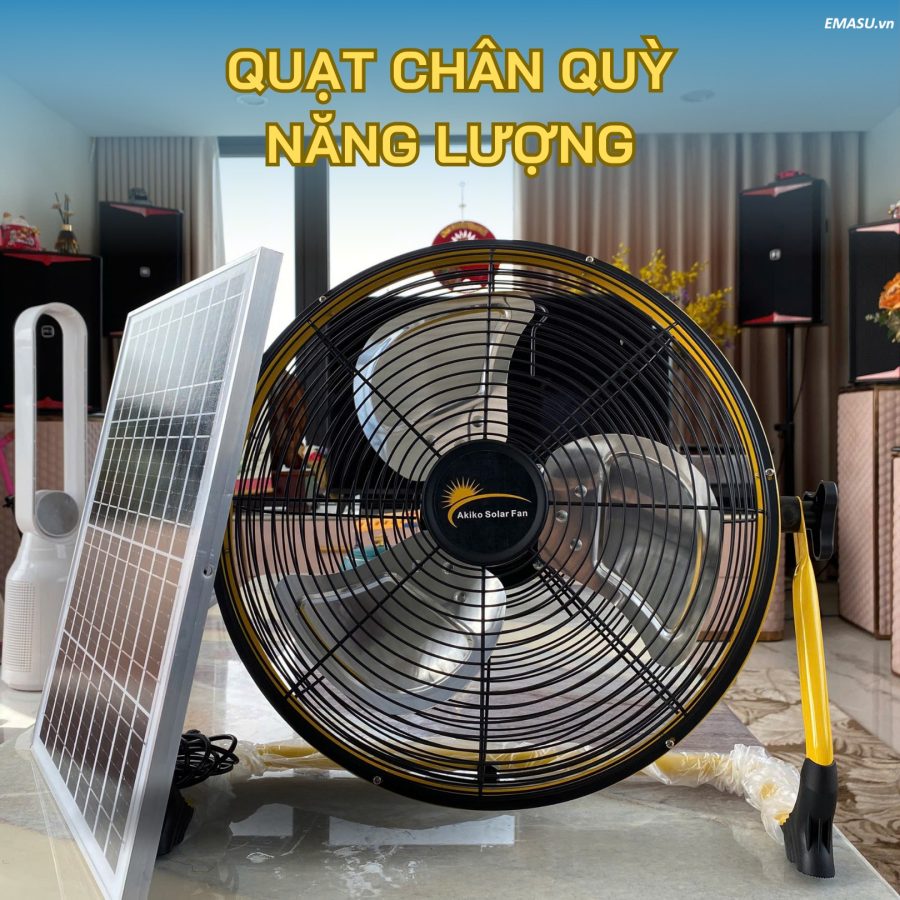 Quạt năng lượng chân quỳ Akiko AP-SF02 New giải pháp làm mát tiết kiệm điện