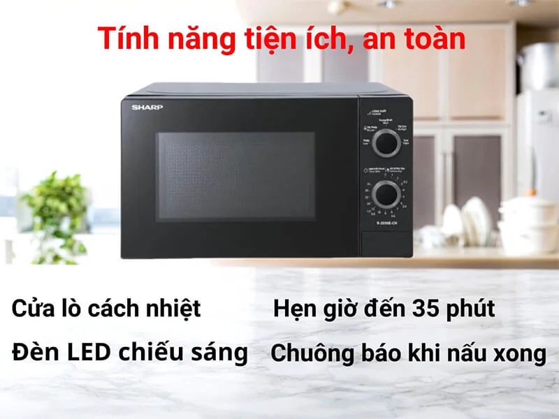 Tiện ích lò vi sóng Sharp R-2030E-CH