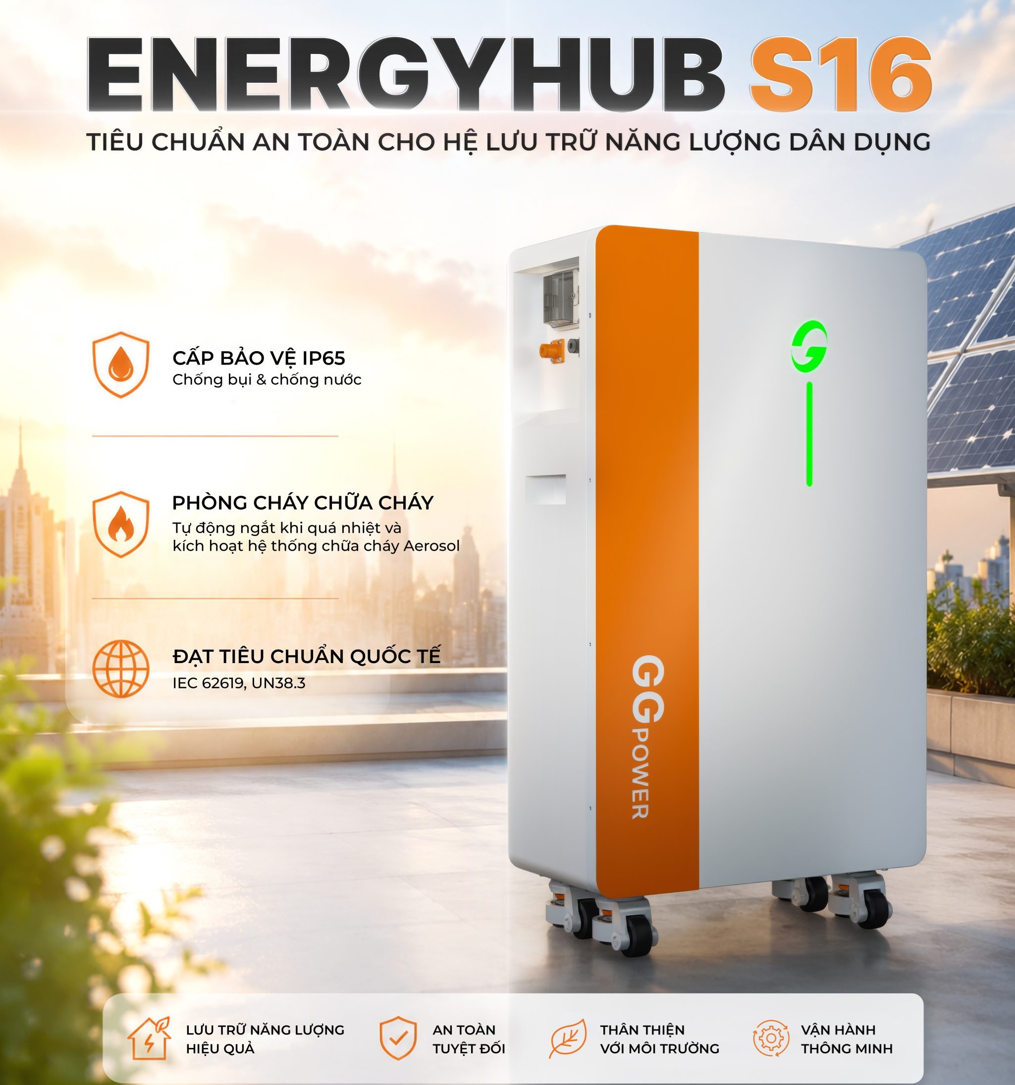 Tiêu chuẩn Pin lưu trữ năng lượng Energyhub S16