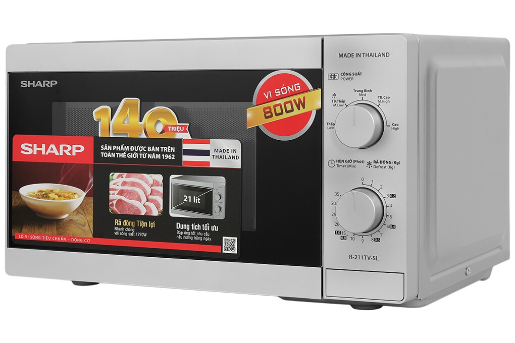 Hình ảnh minh hoạ lò vi sóng 21L Sharp R-211TV-SL Thai Lan