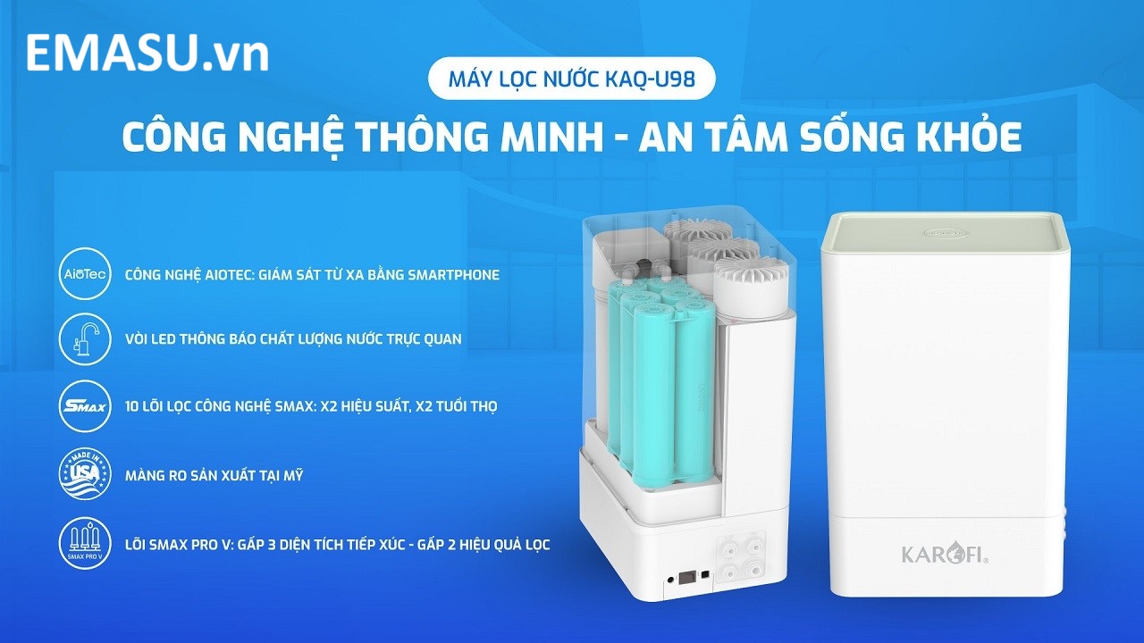 Hình ảnh máy lọc nước Karofi KAQ-U98